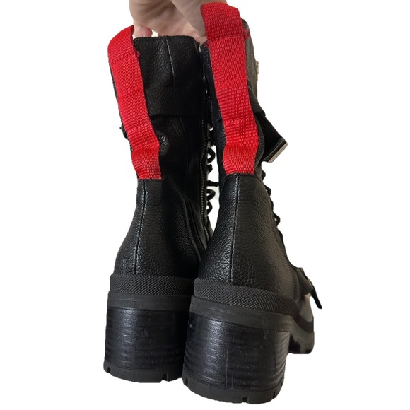 Charles‎ David Jessy Italian Leather Combat Boots Woman's Size 8 (38) - Picture 5 of 9